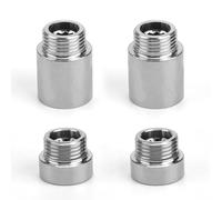 0XBIT Prolunga Rubinetto 4 Pezzi Prolunga 1/2 Pollice (IG Ø 19,8 mm × AG Ø 20,4 mm), Non Arrugginisce Facilmente, per Rubinetto con Valvola Angolo per Soffione Doccia