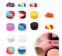 0XBIT Round Silicone Box, 15 Pezzi Contenitore in Silicone, Rotondi Multicolori Piccoli Contenitori in Silicone, 3ml e 5ml, Mini Contenitore Rotondo, Adatto per Cere, Oli, Creme