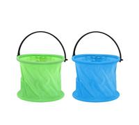 0XBIT Secchio Pieghevole in Silicone, 2 Pezzi, Senza Compartimenti, per Acqua, Pittura, Campeggio, Spiaggia, Giardino