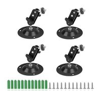 0XBIT Staffa Telecamera, 4 Pezzi Staffa per Telecamera Esterna, Supporto Telecamera Orientabile a 360 Gradi, Adatto per Uso Interno ed Esterno, Pareti e Soffitti (Nero)