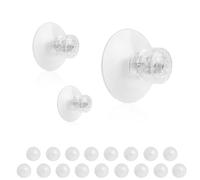 0XBIT Ventose Filettata, 20 Pezzi Ventose Versatili Trasparente, Ventose per Vetro 40 mm, Ventose con Filettatura M4 x 10 mm, per Appendere Oggetti in Cucine, Bagni, Finestre, Automobili