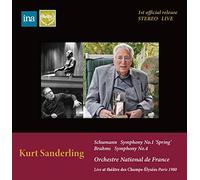 シューマン : 交響曲第1番「春」 & ブラームス : 交響曲第4番 / クルト・ザンデルリンク & フランス国立管弦楽団 (Schumann: Symphony No.1 'Spring' & Brahms: Symphony No.4 / Kurt Sanderling & Orchestre National de France) [CD] [Import] [日本語帯・解説付]