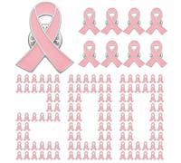 1 '' × 0.8 '' Piccoli accessori per la consapevolezza del cancro al seno | Spille da bavero con nastro rosa, spilla in metallo per donne e ragazze, sopravvissute al cancro al seno