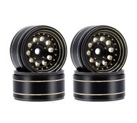 1.0 Beadlock Ottone Per Axial Per SCX24 Per TRX4M 1/24 1/18 Parti Ricambio | Cerchi ottone nero della partes aggiornamento RC migliorano stabilità fianco salita serrata chiaves
