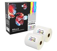 1,000 Compatible Zebra 100mm x 150mm White Direct Thermal Labels (500 Labels per Roll) for Zebra Type Printers - TWO ROLLS