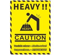 1.000 etichette di avvertimento per pacchi pesanti con attenzione, grandi dimensioni, 80 mm x 60 mm, autoadesive, 2 rotoli da 500
