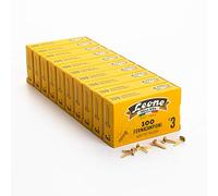 1.000 Fermacampioni Ottonati N°3 (16 Mm) - Stecca da 10 Scatole da 100 Pz. - Leone Dell'Era Hecho en Italy