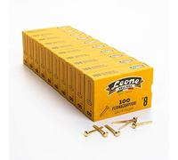 1.000 Fermacampioni Ottonati N°8-38 mm - Stecca da 10 scatole da 100 pz. - Leone Dell'Era