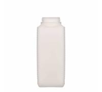 1.000 ml bottiglia a collo largo, rettangolare, plastica HDPE, naturale, bocca: DIN 60 EPE