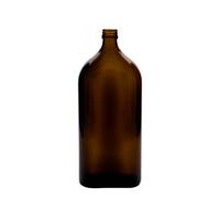 1.000 ml bottiglia medicinale Meplat, ovale, vetro, marrone, bocca: PP 28