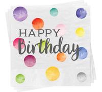 1.09 Tovaglioli HAPPY BIRTHDAY - 100 pezzi - Compleanno, 3 veli