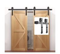 1 0ft-16ft Porta scorrevole for barra in binario classico Black Dours Doors di for pista for for for for a singolo Fai da te per principianti(10FT)