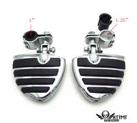 1 " 1-1/4 " Ali Gomma Anteriore Poggiapiedi Pioli Per Harley Motore Guard