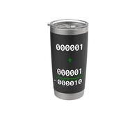 1+1=10 Binary Matematica Joke Programmatore Umorismo Bicchiere termico in acciaio inox doppia parete