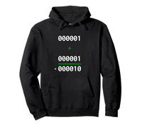 1+1=10 Binary Matematica Joke Programmatore Umorismo Felpa con Cappuccio