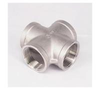 1-1/2" BSP Female 304 Stainless Steel Cross 4 Way Connector Pipe Fitting water oil air