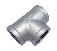 1-1/2" bspt NPT Female Tee 3 Ways Splitter 201 304 316 Stainless Steel Pipe Fitting Connector Coupler(BSPT SS316)