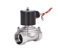 1-1/2" Stainless Steel Solenoid Valve Normally Closed DN40 Pipeline Control Switch Water Valves For Water Oil Air 220V 24V 12V(BSP,220VAC)