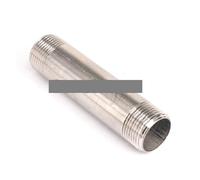 1-1/4" BSP Equal Male Thread Length 100mm 304 Stainless Steel Long Straight Pipe Fitting Connector Adapter