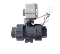 1-1/4" UPVC True Union 2 Way 220V Electric Valve DN32 Metal Gears Normal close Valve with Spring return for Solar Heaing Water(PPH,NPT_AC110V TO 230V_CR301)