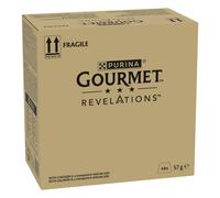 GOURMET Revelations Cibo Umido per Gatti Adulti Bocconcini in Gelée con Pollo e Salmone, 48 Confezioni da 57g
