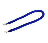 1.1" Thick New Queue Barrier Stanchion Rope with Polished Metal Hooks,Barrier Rope Crowd Control Velvet, for Hotels Movie Theaters(Blue,2.5m/8.2ft/98.4inch)