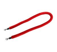 1.1" Thick New Queue Barrier Stanchion Rope with Polished Metal Hooks,Barrier Rope Crowd Control Velvet, for Hotels Movie Theaters(Red,1.7m/5.6ft/67inch)