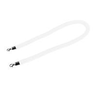 1.1" Thick New Queue Barrier Stanchion Rope with Polished Metal Hooks,Barrier Rope Crowd Control Velvet, for Hotels Movie Theaters(White,3m/9.8ft/118inch)