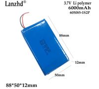 1-10 1S2P battery pack 3.7V Li polymer For GPS tracker battery 6000mAh 605085-2P induction speaker visual door lock battery