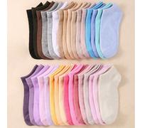 1/10/20 Paia di Calzini Unisex per Bambini e Ragazzi, Colori Uniti Nero e Bianco, Calzini Corti per Scuola, Allenamento e Uso Quotidiano, Ideali come Decorazione per festa di nascità, Ognissanti, Nata