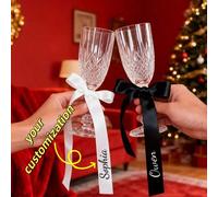 1/10/50/100 pezzi Nastro personalizzato per bicchieri da vino, etichetta con testo personalizzabile, utilizzato per la decorazione di bottiglie di champagne e bicchieri da vino, decorazione per confez