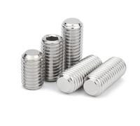 1/10/50pcs Testa Esagonale in Acciaio Inox 304 Esagono Incassato A Punta Piatta Vite M6 M8 M10 M12 M16 End Grub Senza Testa Bullone DIN913 (Size : 10pcs M10x6mm)