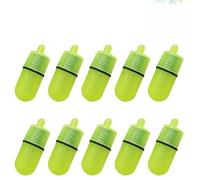 1/10 allarmi luminosi per canna da pesca con luce a LED per la notte, multifunzione, con clip, adatti per canne d'acqua dolce e salata (verde-10)