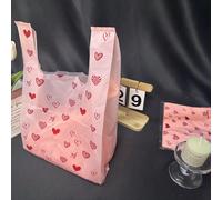 1-10 Gallone 300pz/50pz Buste di plastica a forma di maglietta per San Valentino, buste di plastica rosa sfuse, buste per ringraziamenti, borse della spesa, buste per cibo da asporto, buste per imball