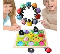 1-10 Numero Matching Game - Ladybug Counting Toy per i bambini in età prescolare | Gioco del tavolo da matematica educativa, gioco di apprendimento dei numeri, materiali matematici homeschool, attivit
