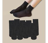 1/10 paia di calze nere trasparenti e traspiranti, adatte per uso quotidiano, calze autunnali 36-39,40-43,Una coppia casualeColore unicoTessuto