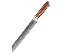 1-10 pezzi Coltello da cucina 67 strati in acciaio Damasco Chef coltello da cucina multiuso coltello da cucina in acciaio manico in palissandro affilato come un rasoio(9 in Bread Knife)