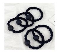 1/10 pezzi elastici for capelli da donna, ragazze, bellissimi elastici for capelli, eleganti, accessori for capelli con coda di cavallo(Black,One Size)