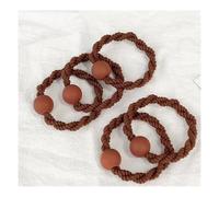 1/10 pezzi elastici for capelli da donna, ragazze, bellissimi elastici for capelli, eleganti, accessori for capelli con coda di cavallo(Brown,5pcs)