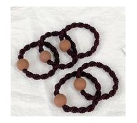 1/10 pezzi elastici for capelli da donna, ragazze, bellissimi elastici for capelli, eleganti, accessori for capelli con coda di cavallo(Deep Coffee,5pcs)