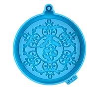 1/10 pezzi fai da te rotondo in silicone ciondolo stampo fiocco di neve cuore stampo in resina con foro appeso fai da te mestiere albero ciondolo stampo in silicone cavo