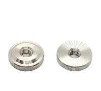 1-10 pezzi M2 M2.5 M3 M4 M5 M6 M8 M10 M12 in acciaio inossidabile con regolazione del livellamento, zigrinato, dado di bloccaggio sottile rotondo(M6 (2pcs))