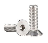 1-10 pz 304 in acciaio inox a testa piatta vite a esagono incassato vite a testa svasata bullone a esagono incassato M2-M16, M5X100