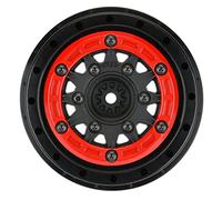 1/10 Raid Bead-Loc Fr/Rr 2.2"/3.0" 12 & 14 mm SC Wheels (2) Red/Black