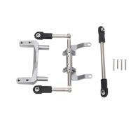 1/10 RC Servo Mount Hydraulic Steering Link Aluminum Alloy Lightweight Adjustable Damping High Performance CNC Machined for SCX10 Models Off Road RC Crawler Car Upgrade Parts (Ti Color)