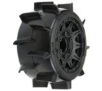 1/10 Sand Paw LP F/R 2.8" MT Tires montato, 12 mm/14 mm, Black Raid (2)