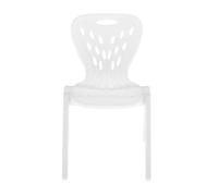 1:10 Scala Dollhouse Moderno Soggiorno Sedia di Plastica Modelli Mobili Bianco