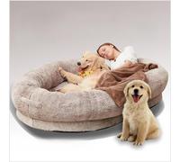 1,100 * 70 * 20, Letto per Cani per Adulti, Letto Gigante per Cani per Umani con Coperta, Letti Grandi Lavabili per Cani per Adulti, Letto Soffice per Cani