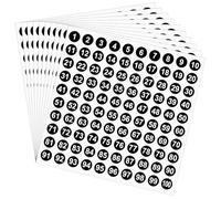 1-100 adesivi rotondi con numeri, 10 fogli di etichette consecutive, autoadesivi da 1 cm, piccoli adesivi numerati per ufficio, casa, cucina, classe