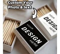 1~100 pezzi Etichette personalizzate per scatoline di fiammiferi - Adesivi per scatoline di fiammiferi personalizzati con il tuo design, finitura opaca/lucida - Decorazioni per matrimoni, compleanni, 